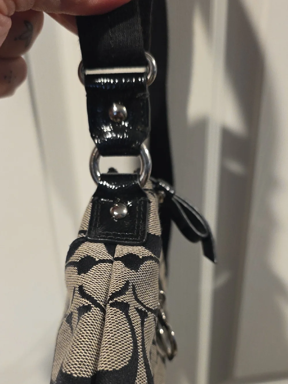 Coach Poppy Signature Small Crossbody Bag featuring the brand's iconic "C" - Picture 7 of 11